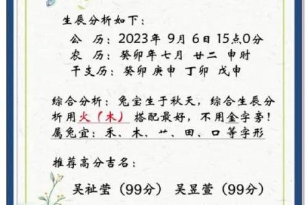 怎样给6月份出生的属兔男孩取名字姓名